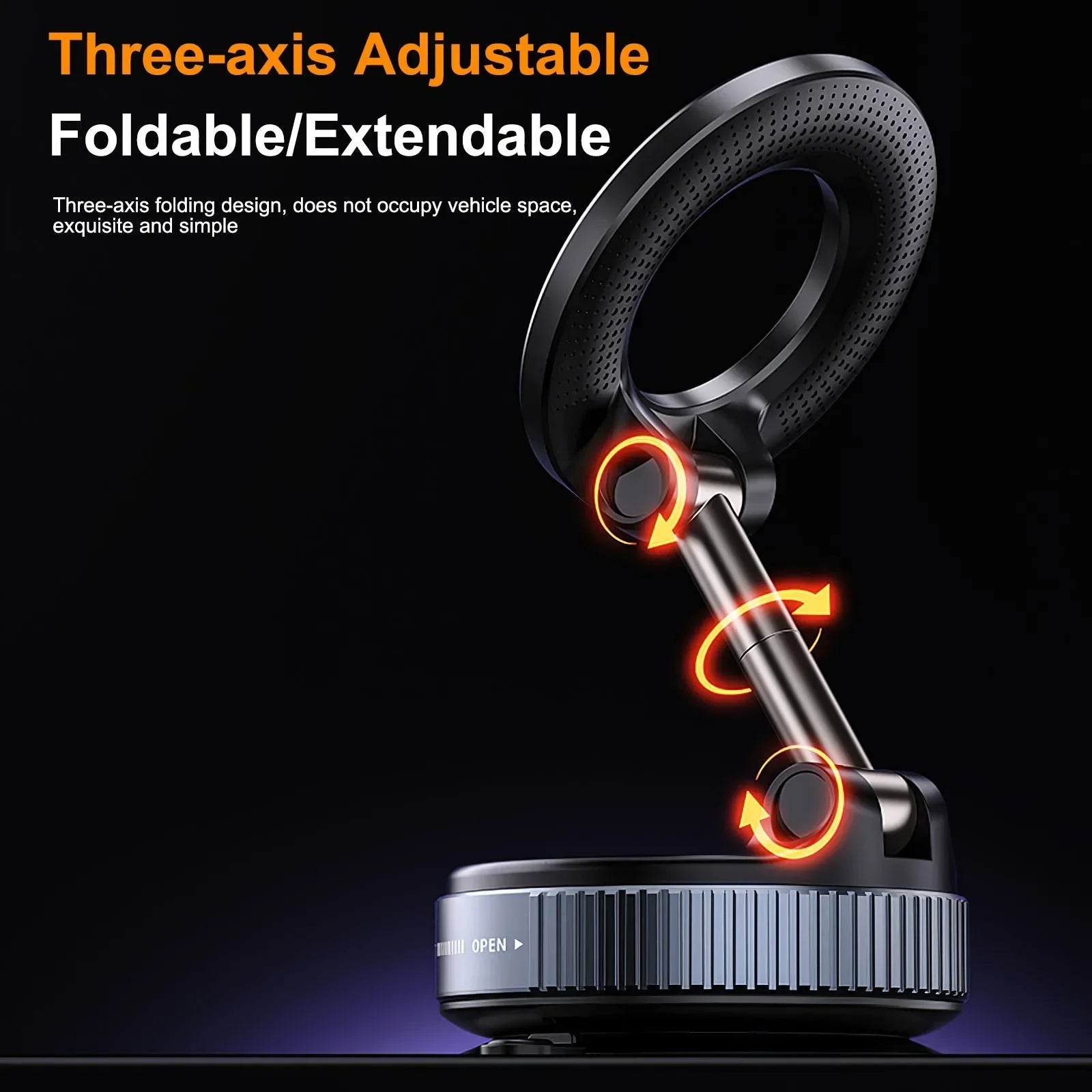 Xiaomi Magnetic Car Phone Holder 360° Adjustable Vacuum Suction Mount