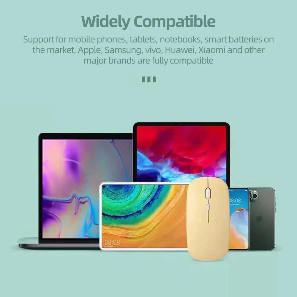 Silent Bluetooth Wireless Macaron Mouse for Laptop, iPad and Samsung Tablet