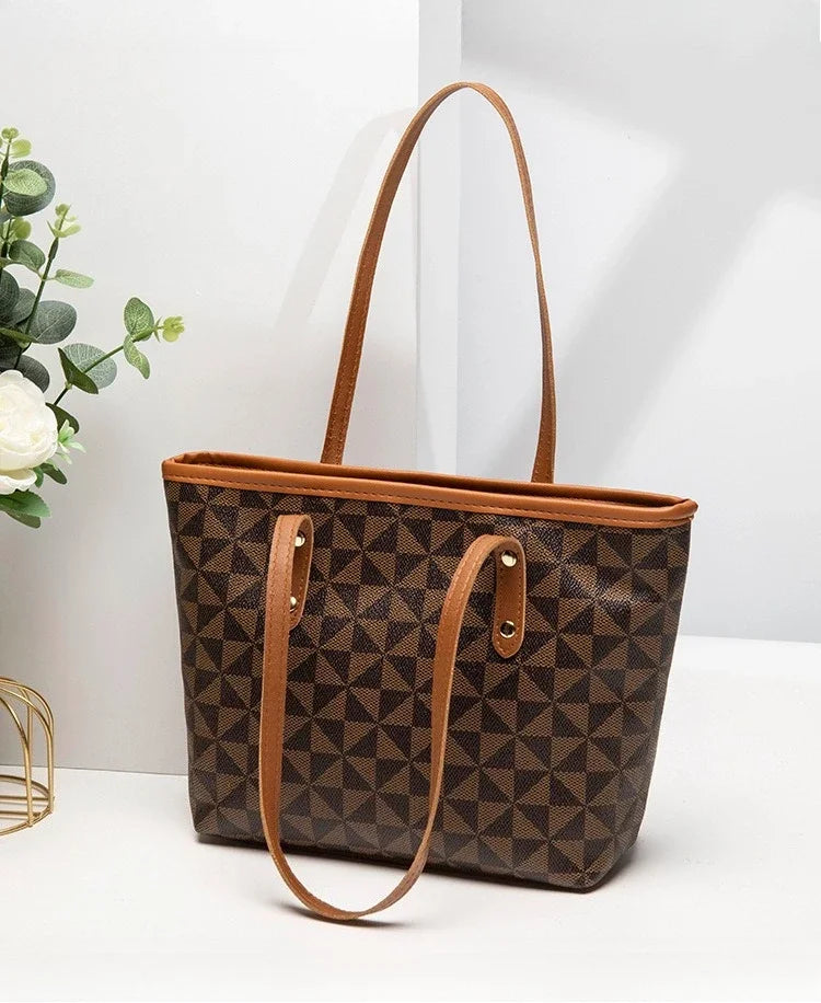 Large Capacity Women’s PU Leather Shoulder Tote Bag