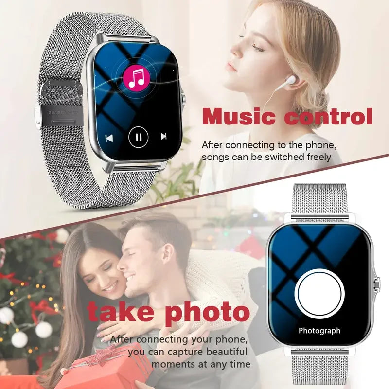 LAXASFIT Couple Smart Watches 2025 Bluetooth Calling Luxury Fashion Smartwatch Gift for Men and Women