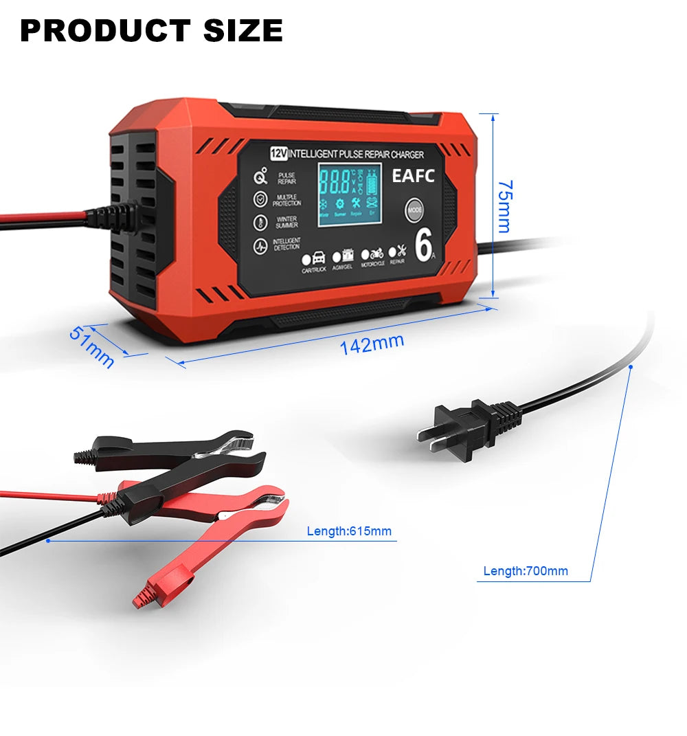 12V Smart Car Battery Charger