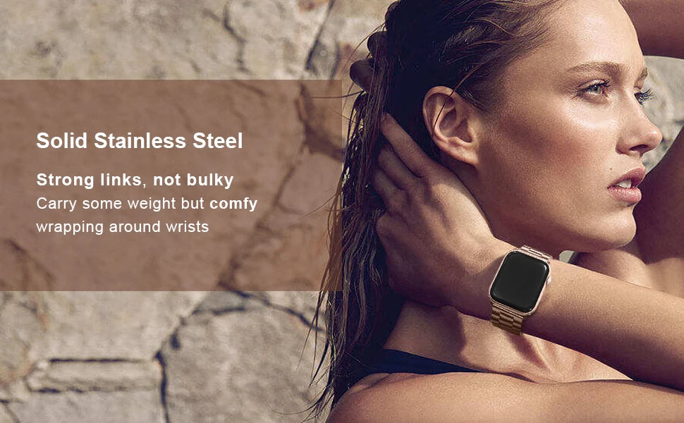 Stainless Steel Titanium Alloy Strap for Apple Watch Ultra and Series 6/7/8/9/10