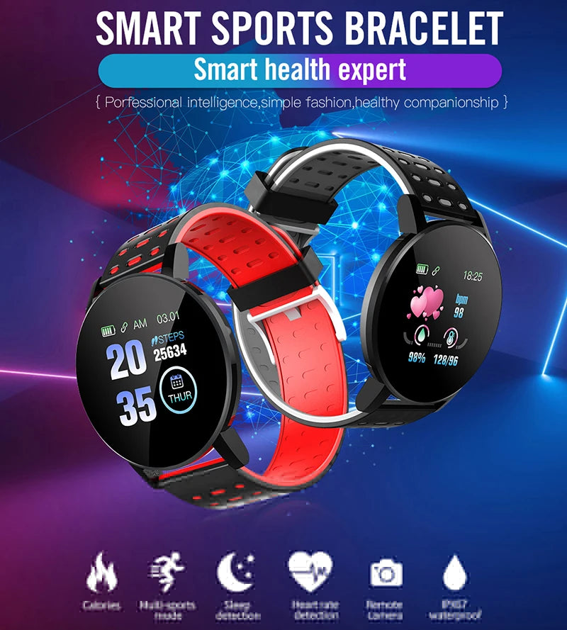 1.44 Inch Bluetooth 4.0 LED Waterproof Kids Smart Watch with Heart Rate Monitor and Fitness Tracker for Boys and Girls