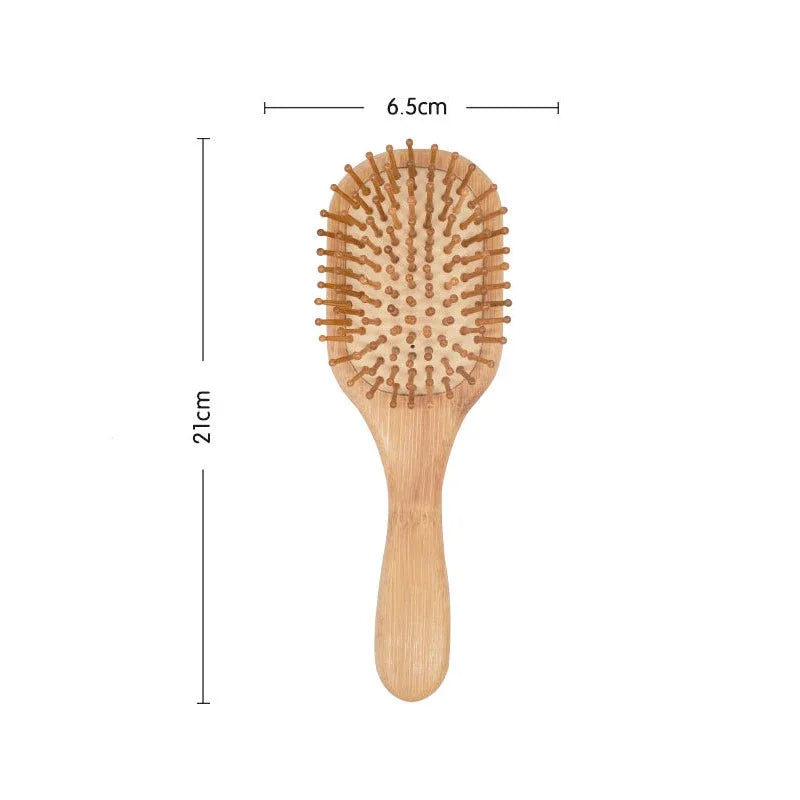 Bamboo Paddle Hair Brush – Wooden Scalp Massage Comb for Hair Care