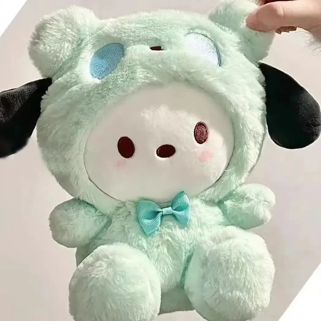 25CM Kawaii Sanrio Plush Doll Hello Kitty Cinnamoroll Kuromi Pochacco Stuffed Toy for Children Birthday Gift