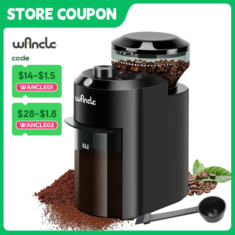 Wancle Electric Burr Coffee Grinder