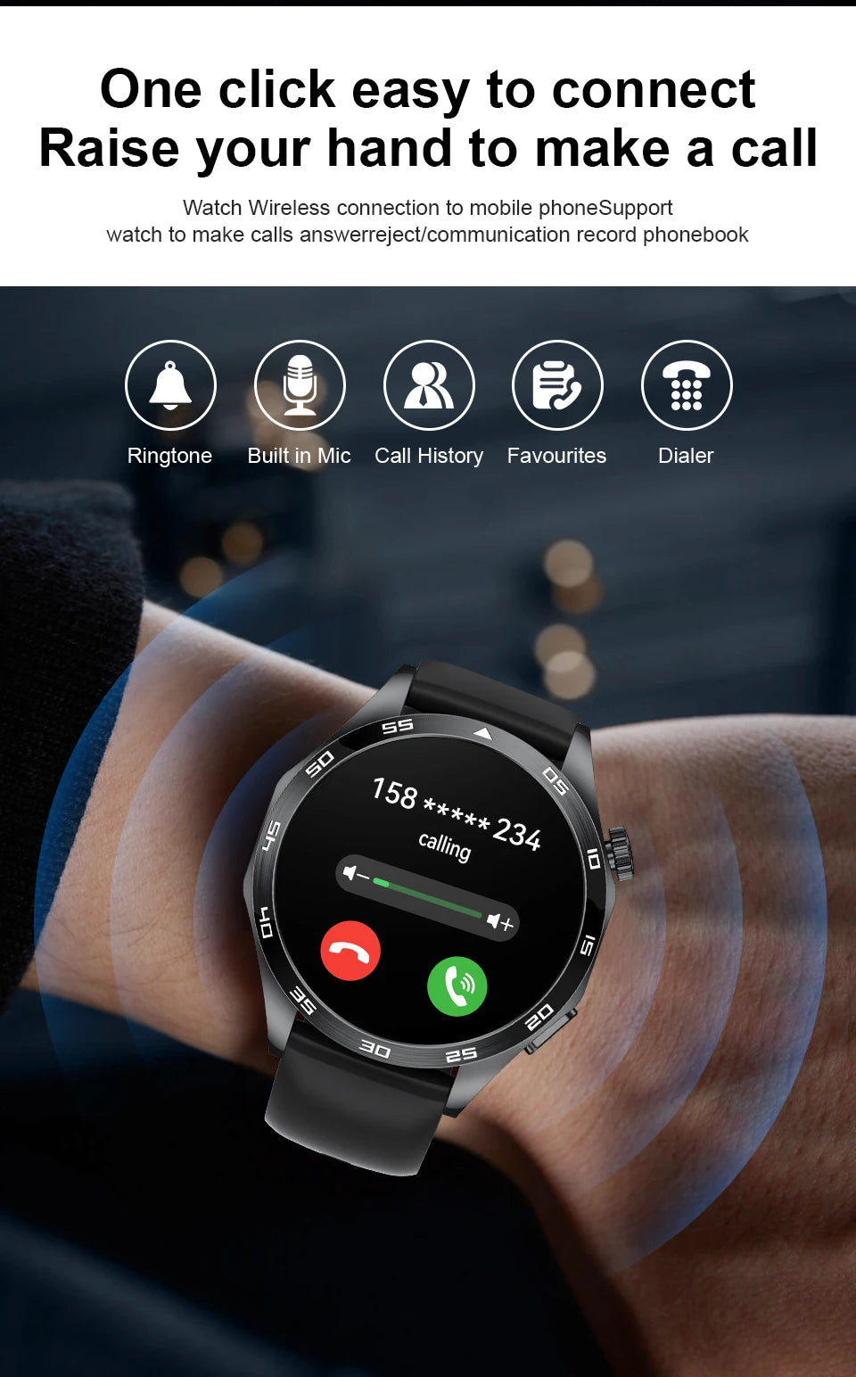 LIGE ECG Bluetooth Call Smart Watch