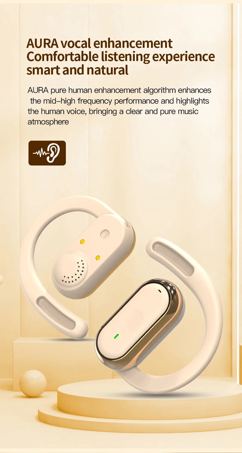 Bluetooth 5.4 IPX7 Waterproof Sports Earphones with ENC Mic