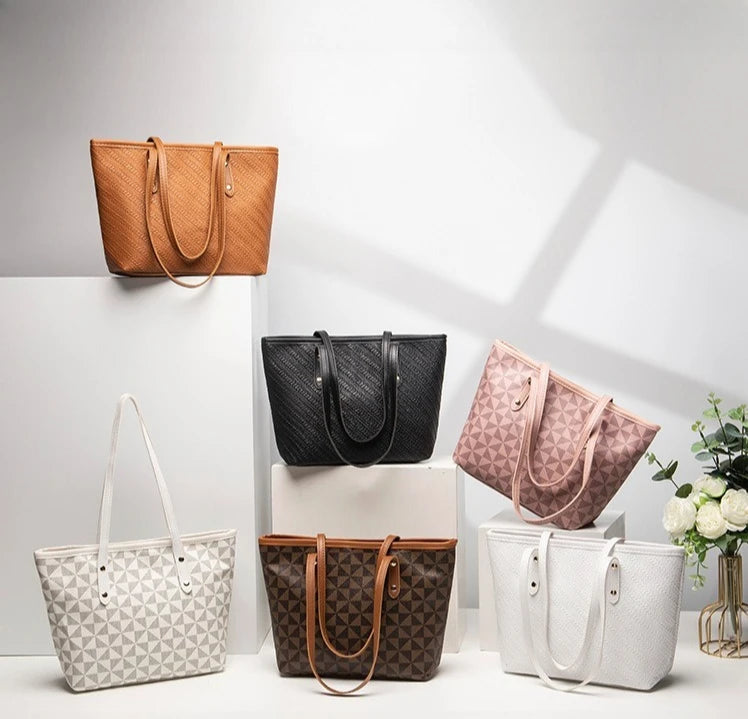 Large Capacity Women’s PU Leather Shoulder Tote Bag