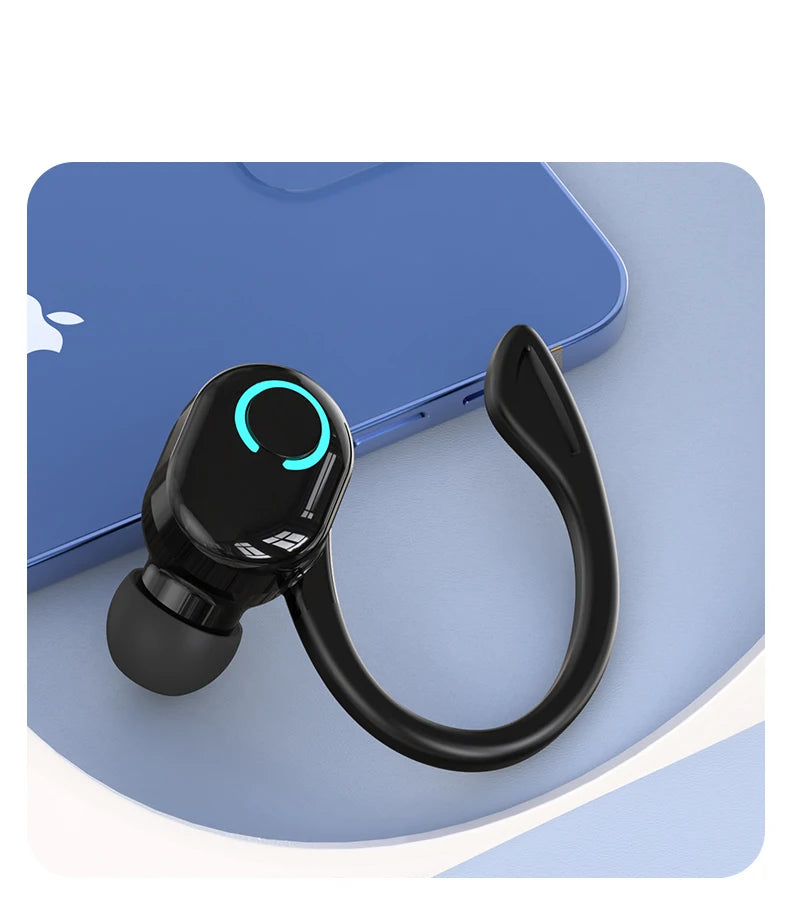 Wireless Bluetooth Earphones with HiFi Bass, HD Microphone, Ear-Hook Design, Noise Cancelling, Waterproof Sports Gaming Headset