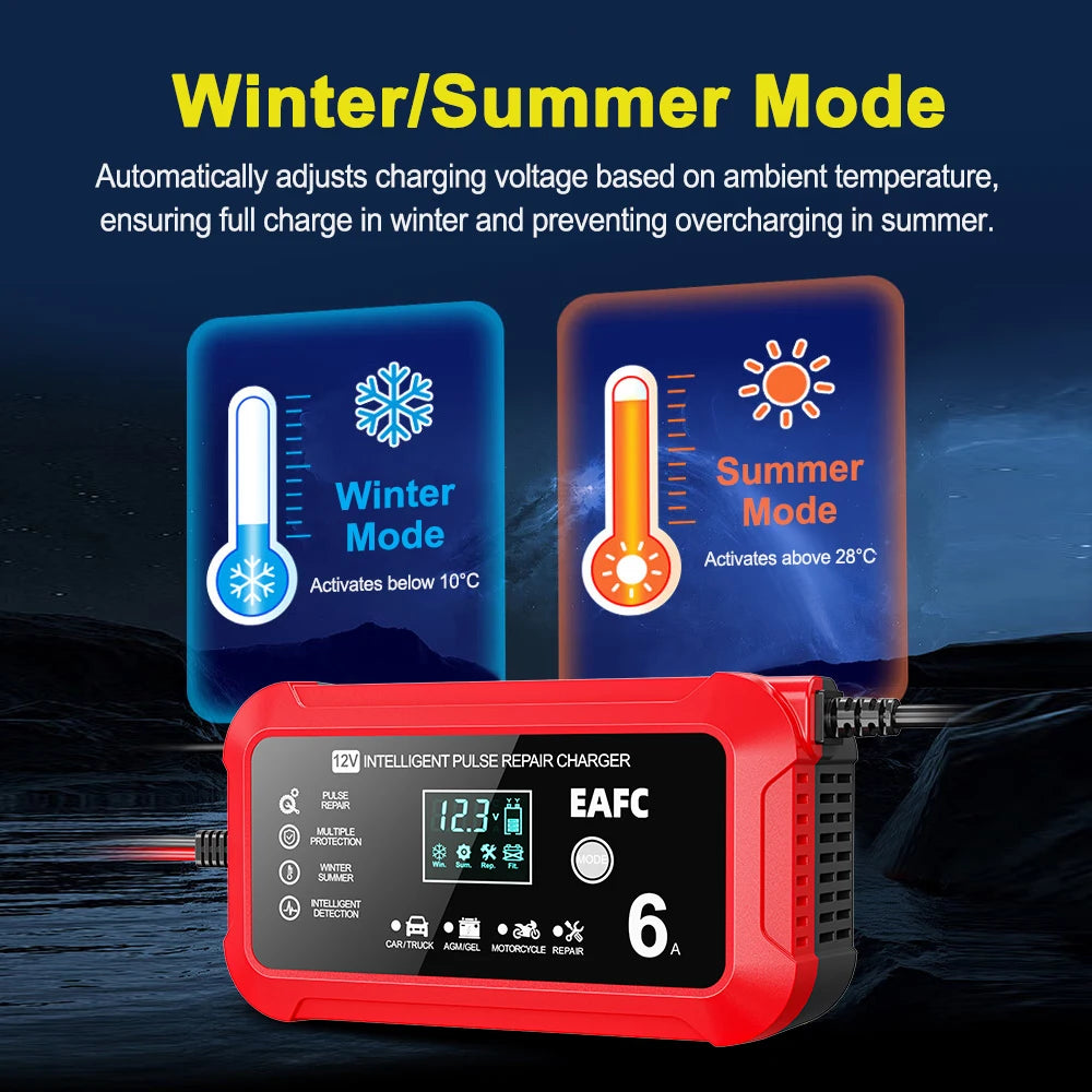 12V Smart Car Battery Charger