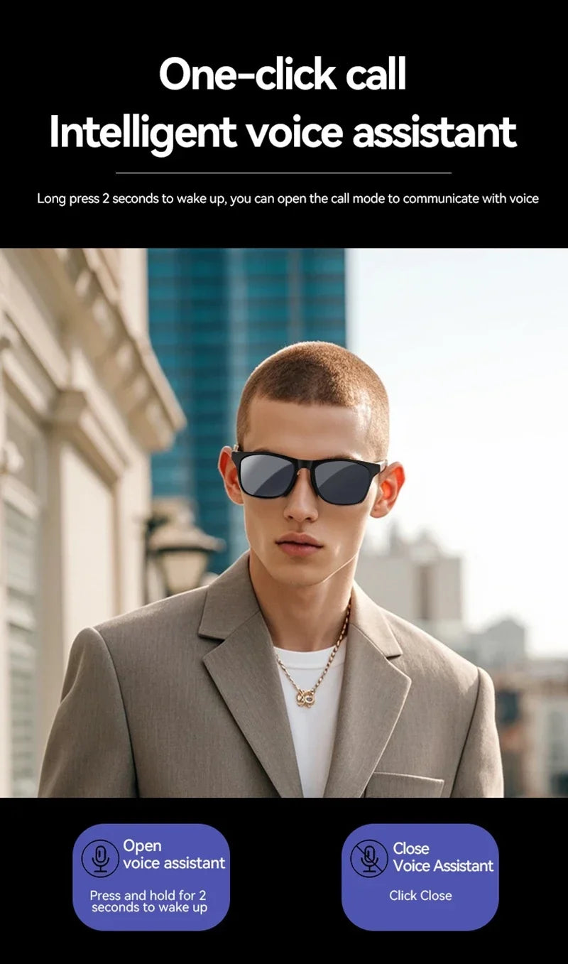 Lenovo AI Smart Glasses with 8K Touch Control, Photo Camera, Recording, Translator, Voice Assistant and Bluetooth