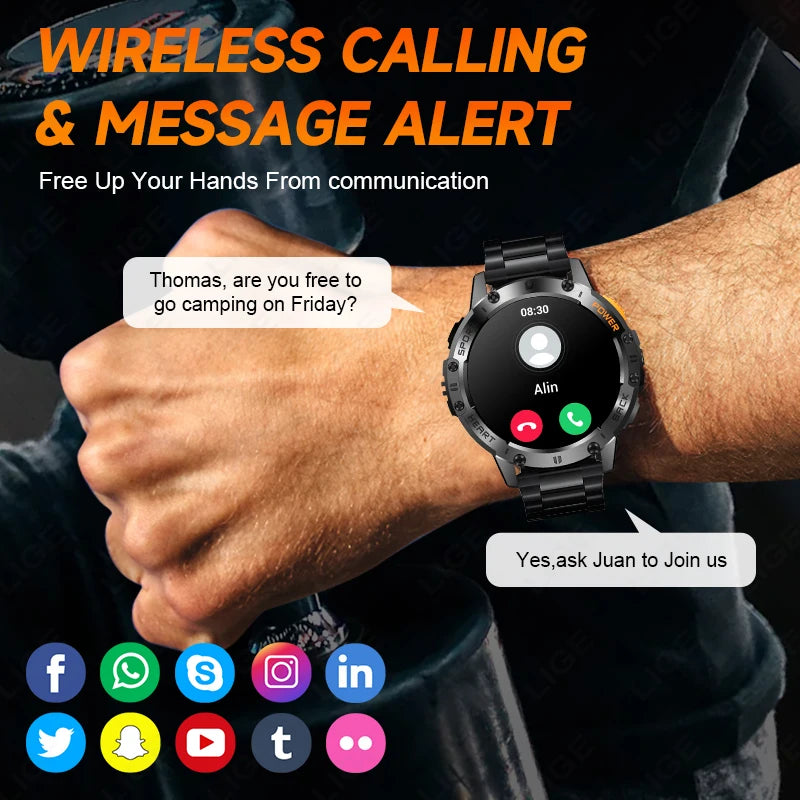AMOLED Bluetooth Call Smart Watch