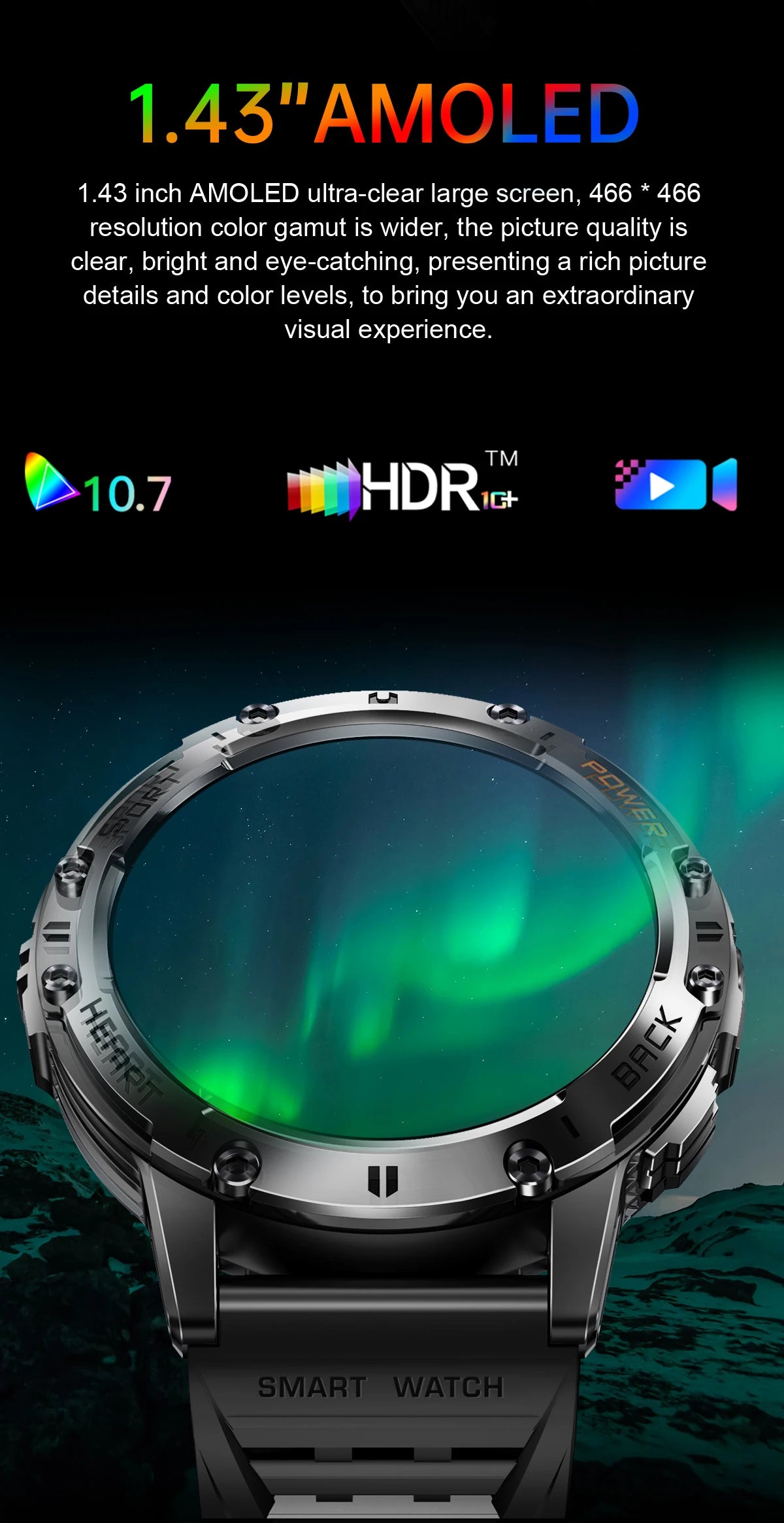 AMOLED Bluetooth Call Smart Watch