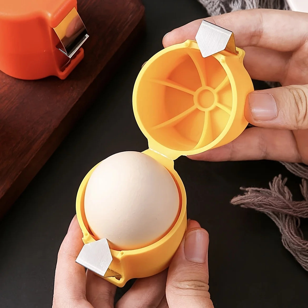 3pcs/1pc Stainless Steel Eggshell Separator Quick Egg Peel and Yolk Splitter Kitchen Baking Tool