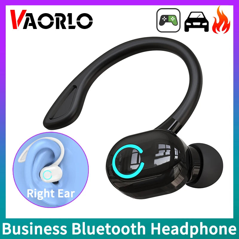 Wireless Bluetooth Earphones with HiFi Bass, HD Microphone, Ear-Hook Design, Noise Cancelling, Waterproof Sports Gaming Headset
