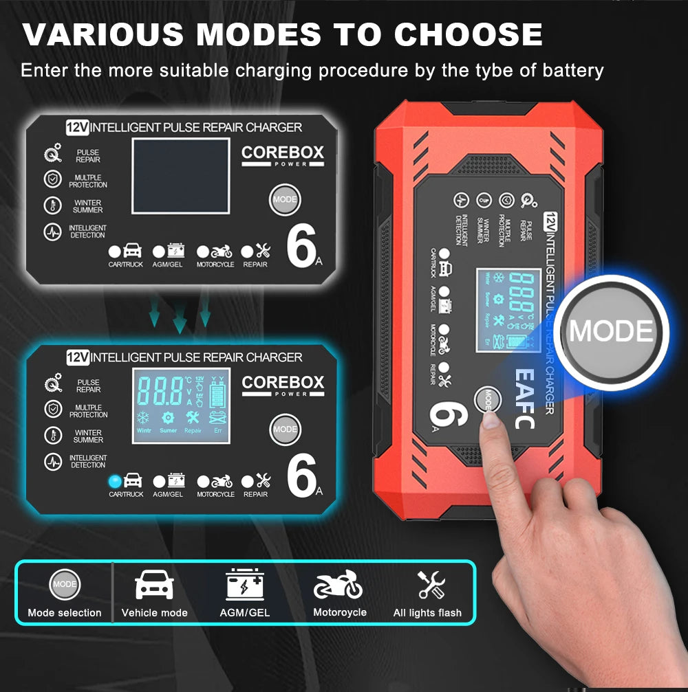 12V Smart Car Battery Charger