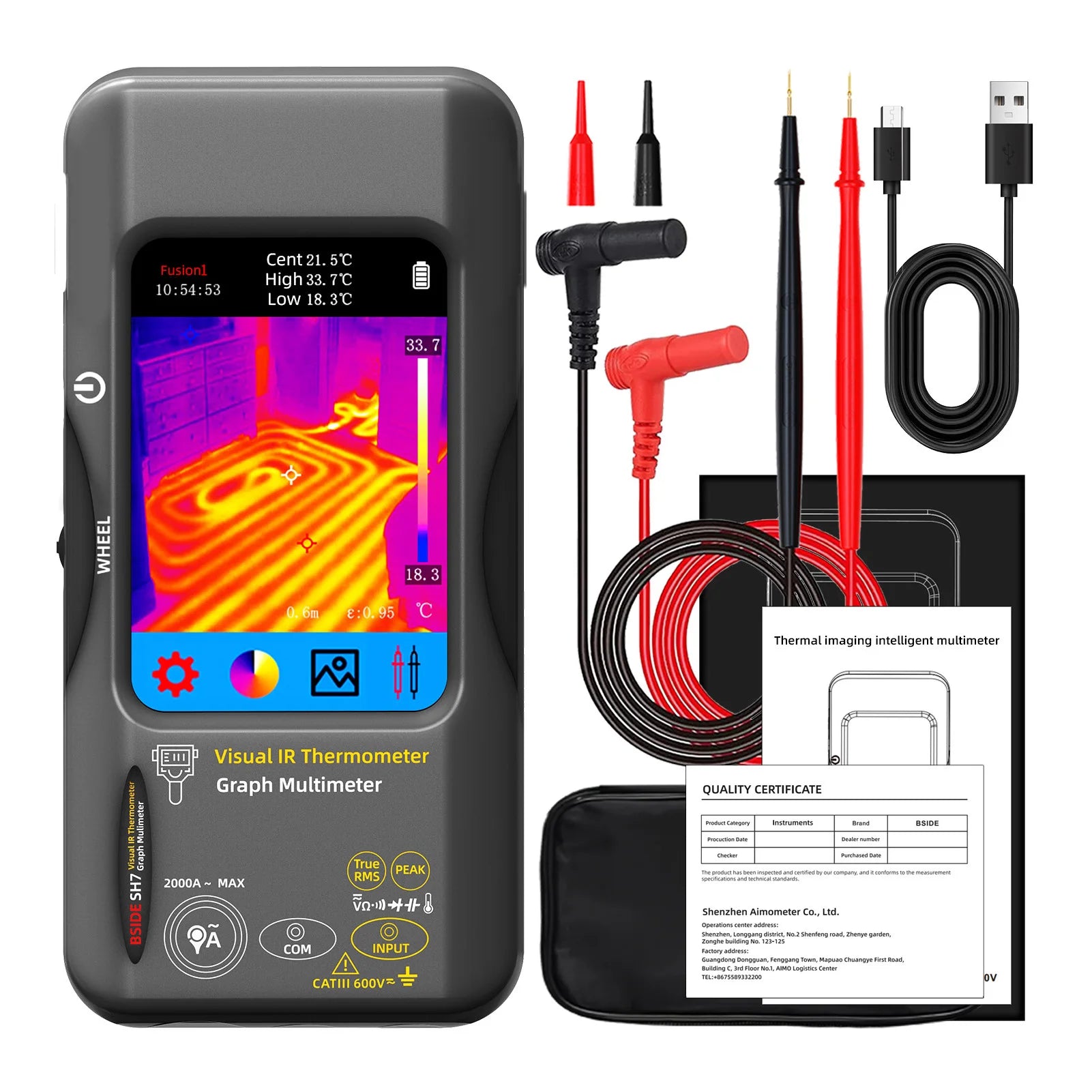 SH7 2-in-1 Thermal Imager Multimeter