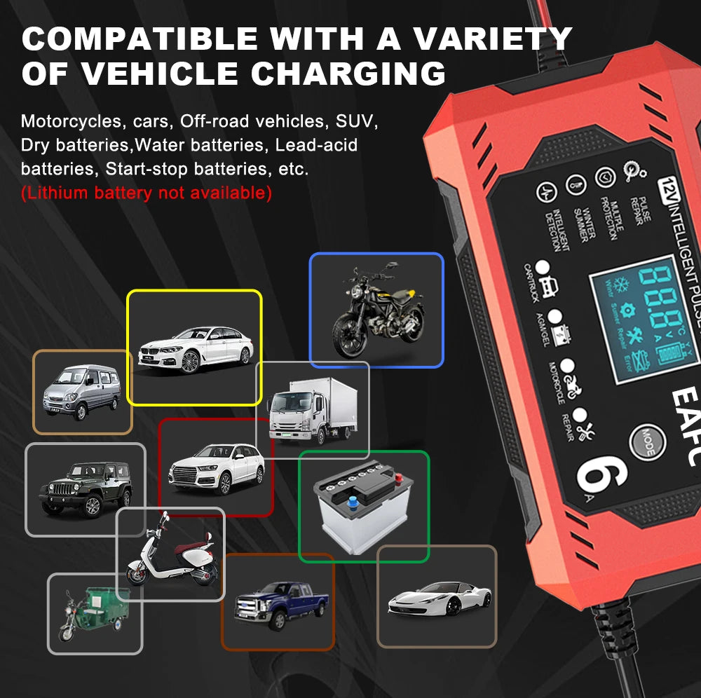 12V Smart Car Battery Charger