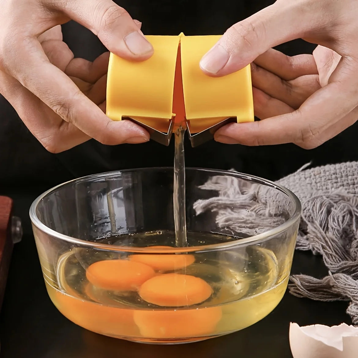 3pcs/1pc Stainless Steel Eggshell Separator Quick Egg Peel and Yolk Splitter Kitchen Baking Tool