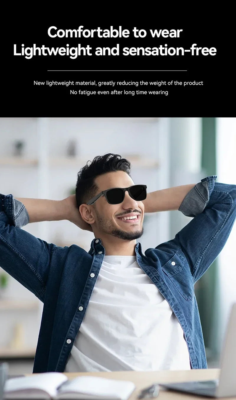 Lenovo AI Smart Glasses with 8K Touch Control, Photo Camera, Recording, Translator, Voice Assistant and Bluetooth