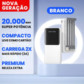Power Bank 20000mAh Carregador Portátil Rápido, Design Estético Favo de Mel para Celular e Viagem