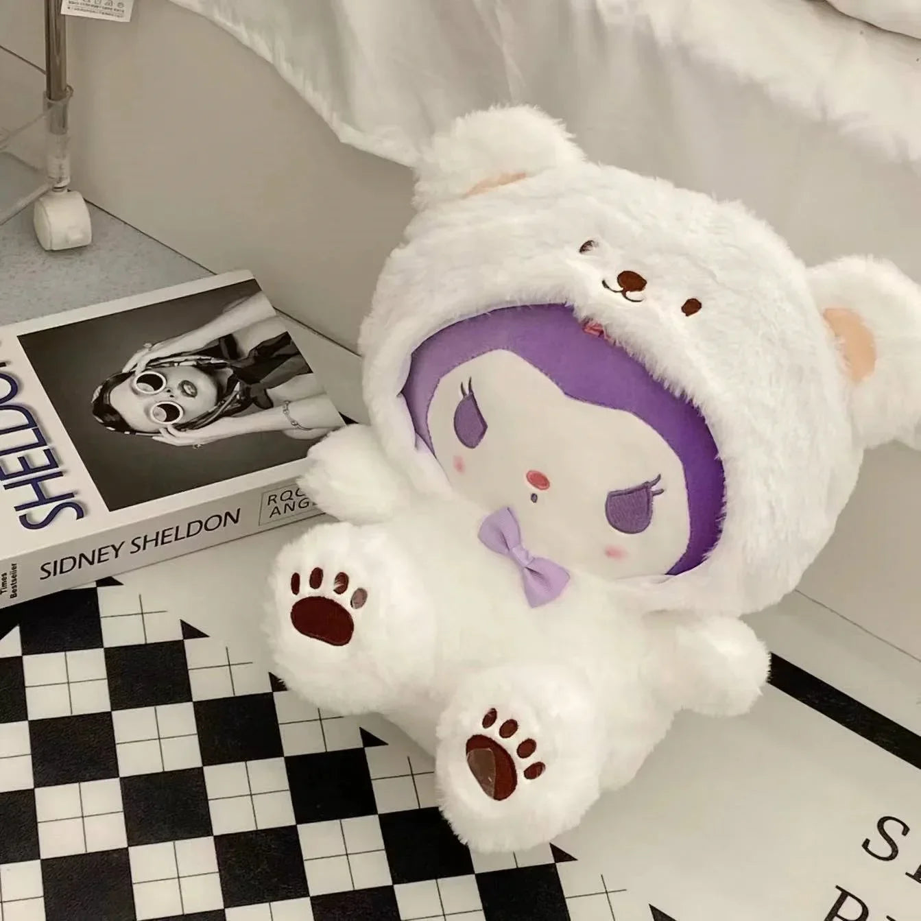 25CM Kawaii Sanrio Plush Doll Hello Kitty Cinnamoroll Kuromi Pochacco Stuffed Toy for Children Birthday Gift
