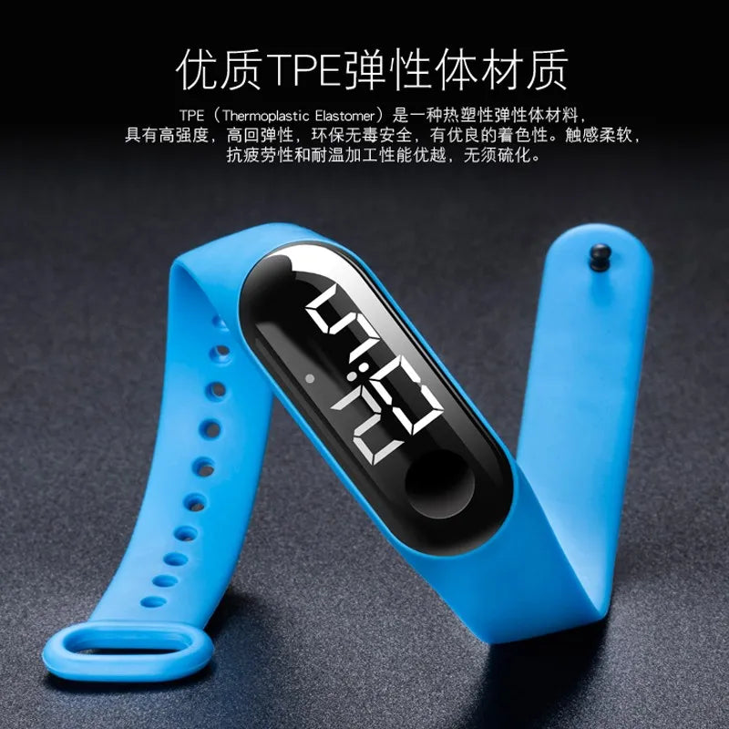 Children’s Simple LED Digital Smart Watch Touch Screen Multi-Function Sports Electronic Watch Gift