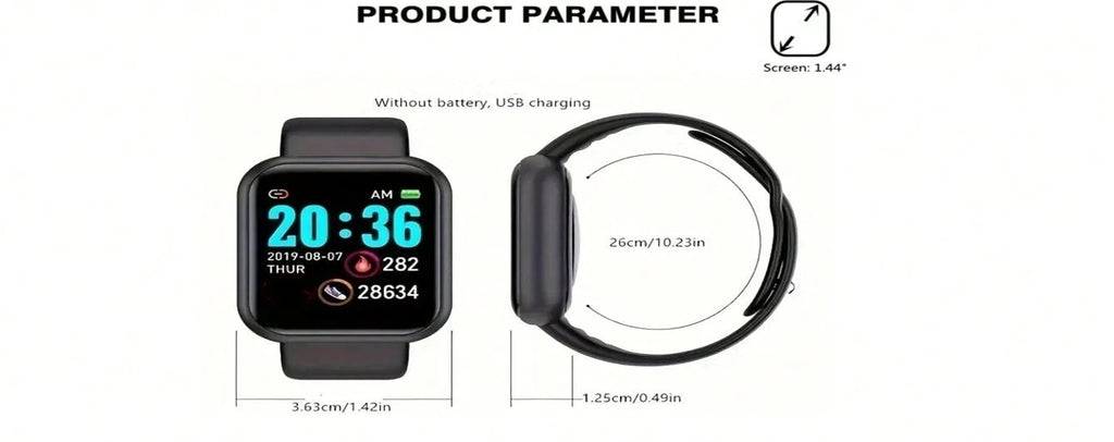 Smart Watch Music Control Calorie Distance Fitness Tracker Message Remind Men Smartwatch Women Watches Bracelet Clock Alarm Y68