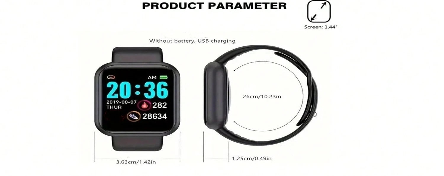 Smart Watch Music Control Calorie Distance Fitness Tracker Message Remind Men Smartwatch Women Watches Bracelet Clock Alarm Y68