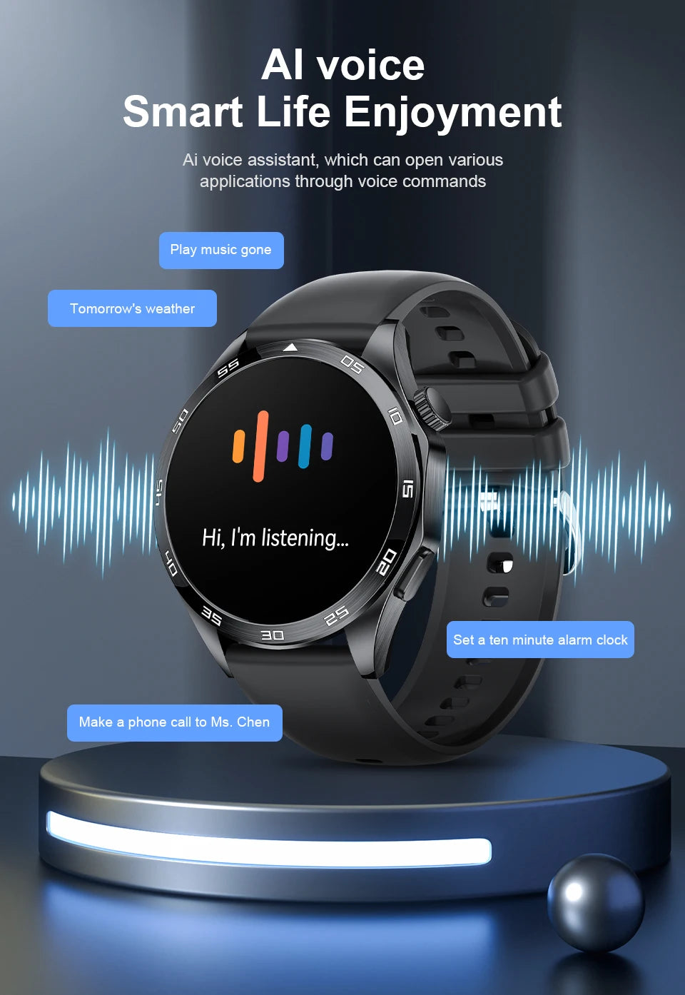LIGE ECG Bluetooth Call Smart Watch