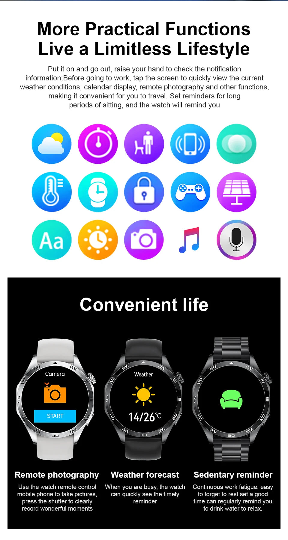 LIGE ECG Bluetooth Call Smart Watch