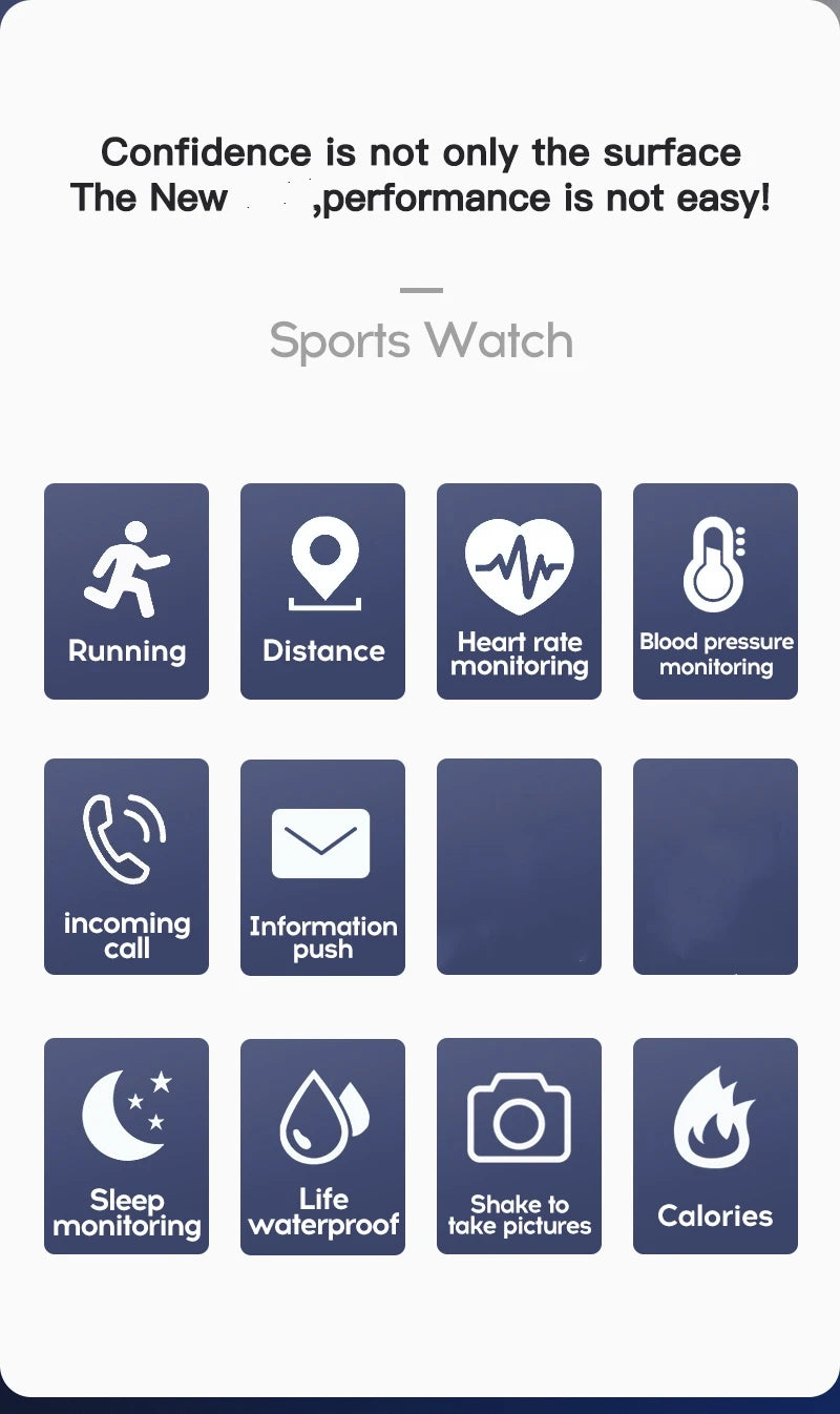 Smart Watch Music Control Calorie Distance Fitness Tracker Message Remind Men Smartwatch Women Watches Bracelet Clock Alarm Y68