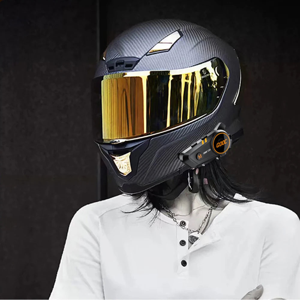 Bluetooth 5.3 Motorcycle Helmet Headset Waterproof Hands-Free Earphone
