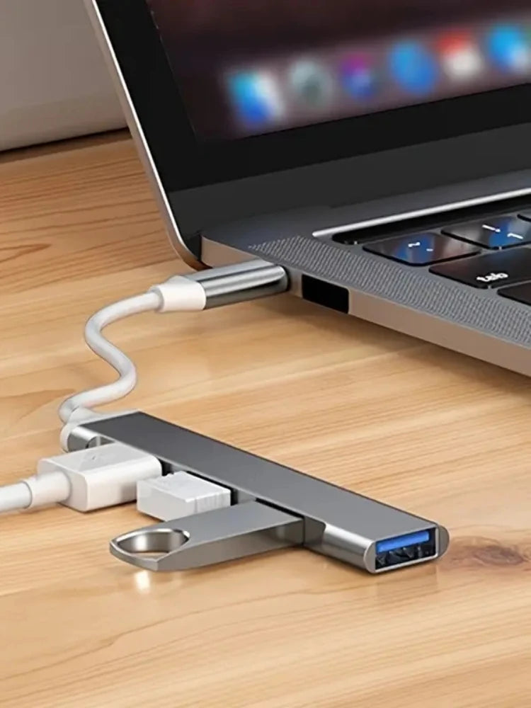 4-Port Multi-Splitter Type-C USB Hub OTG Adapter for Xiaomi, Lenovo, MacBook and PC