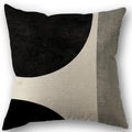 45x45cm Abstract Geometric Black and White Decorative Pillowcase