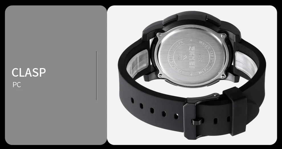 SKMEI 1469 Men’s Digital Sport Watch with Pedometer, Dual Time, Calorie, Distance and Mileage Tracker