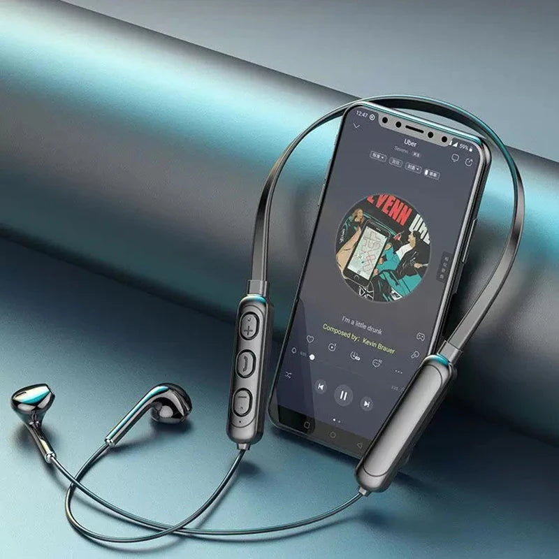 Wireless 9D Bluetooth 5.2 Neckband Sports Headset with Microphone