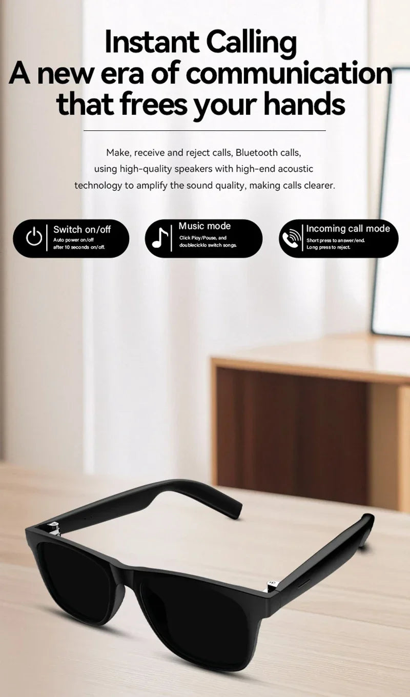 Lenovo AI Smart Glasses with 8K Touch Control, Photo Camera, Recording, Translator, Voice Assistant and Bluetooth