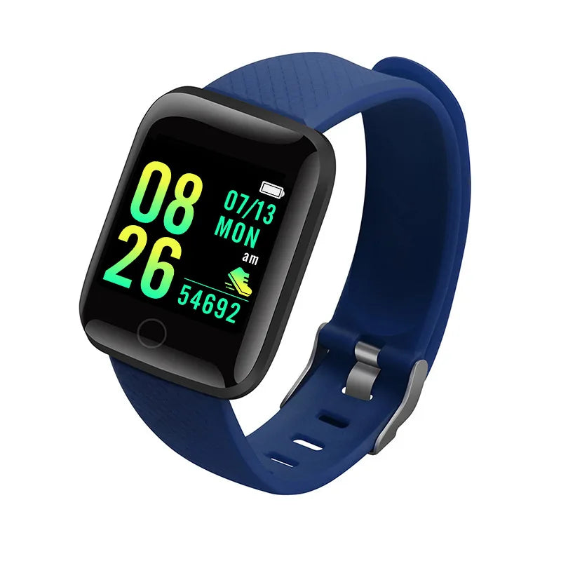 Unisex Smartwatch Fitness Monitor with Message Notifications for Android and iOS