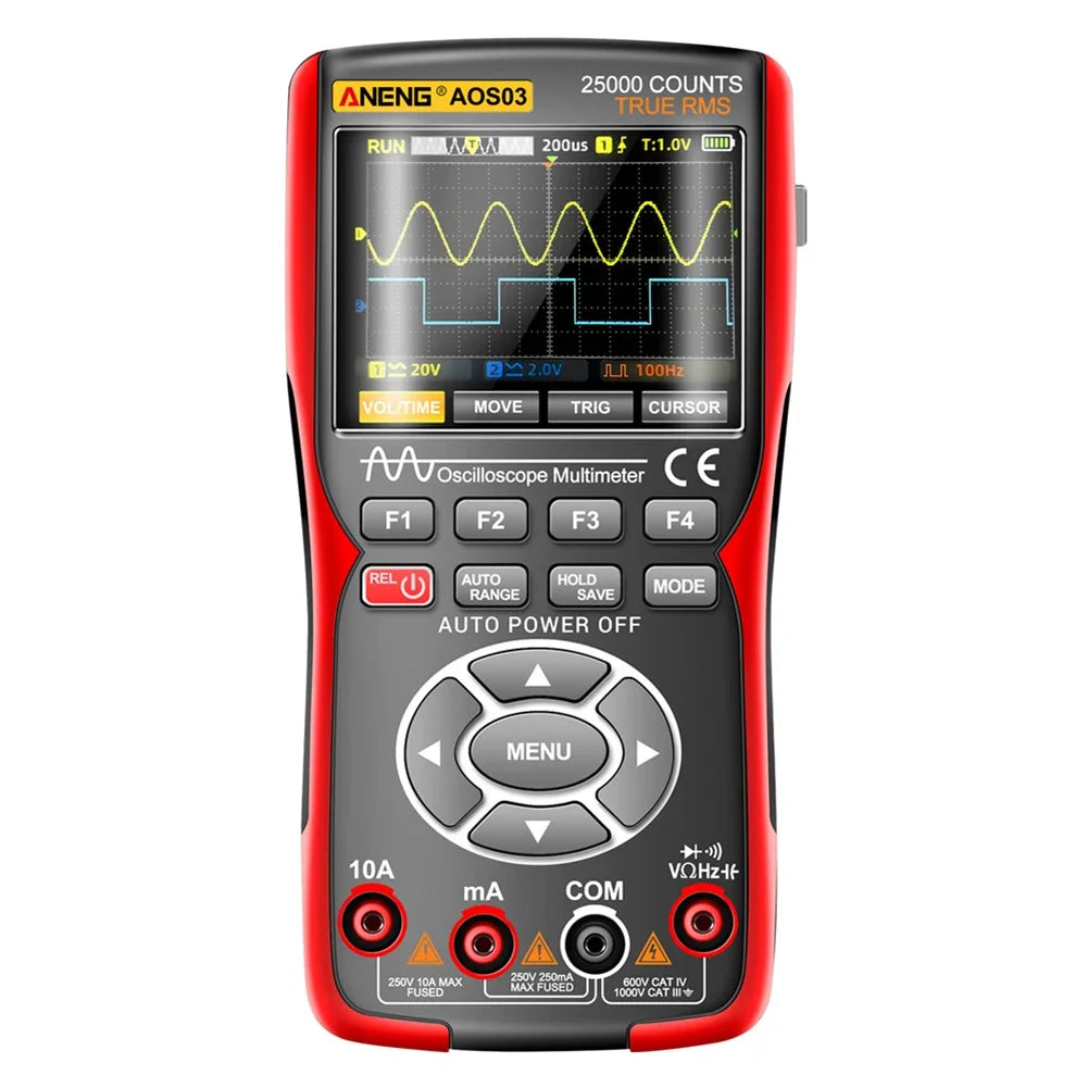 Digital Handheld Automotive Oscilloscope Multimeter 2 Channel 50MHz with Waveform Output for Car Electrical Repair