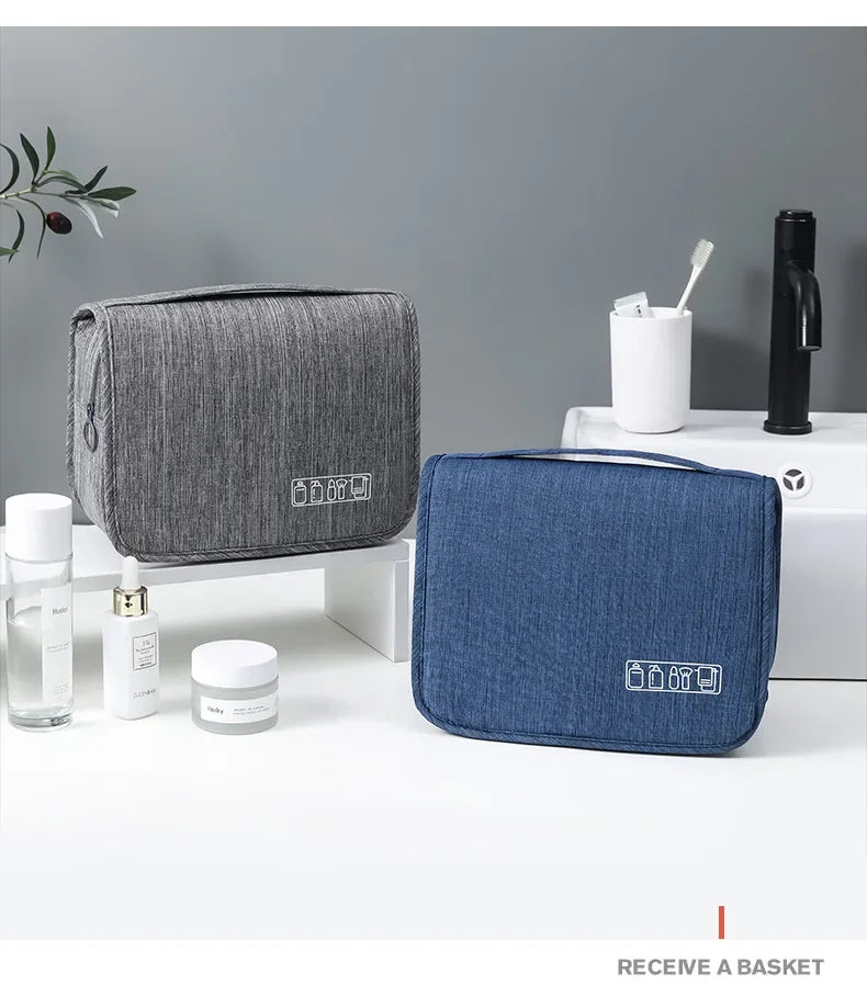 Oxford Fabric Waterproof Hanging Travel Toiletry Organizer Bag