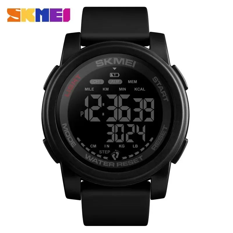 SKMEI 1469 Men’s Digital Sport Watch with Pedometer, Dual Time, Calorie, Distance and Mileage Tracker