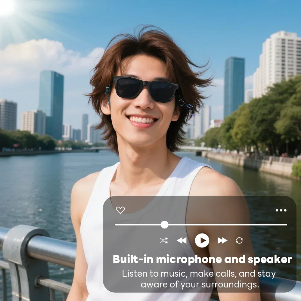 Lenovo AI Smart Glasses with 8K Touch Control, Photo Camera, Recording, Translator, Voice Assistant and Bluetooth