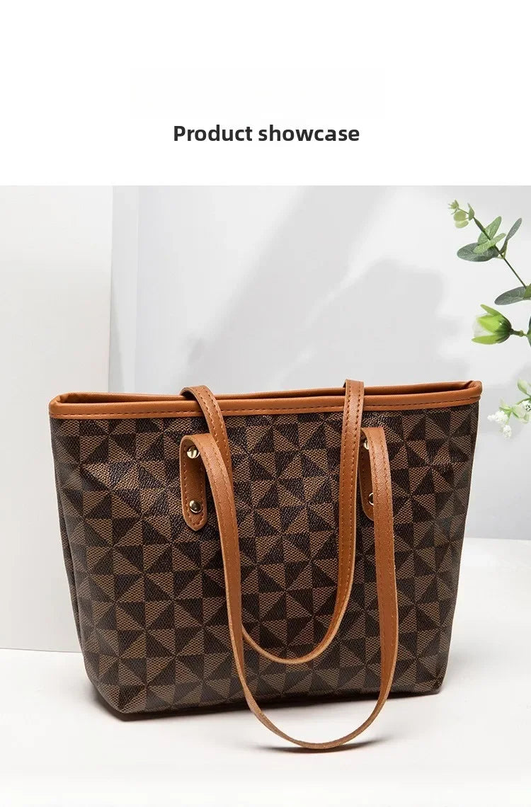 Large Capacity Women’s PU Leather Shoulder Tote Bag