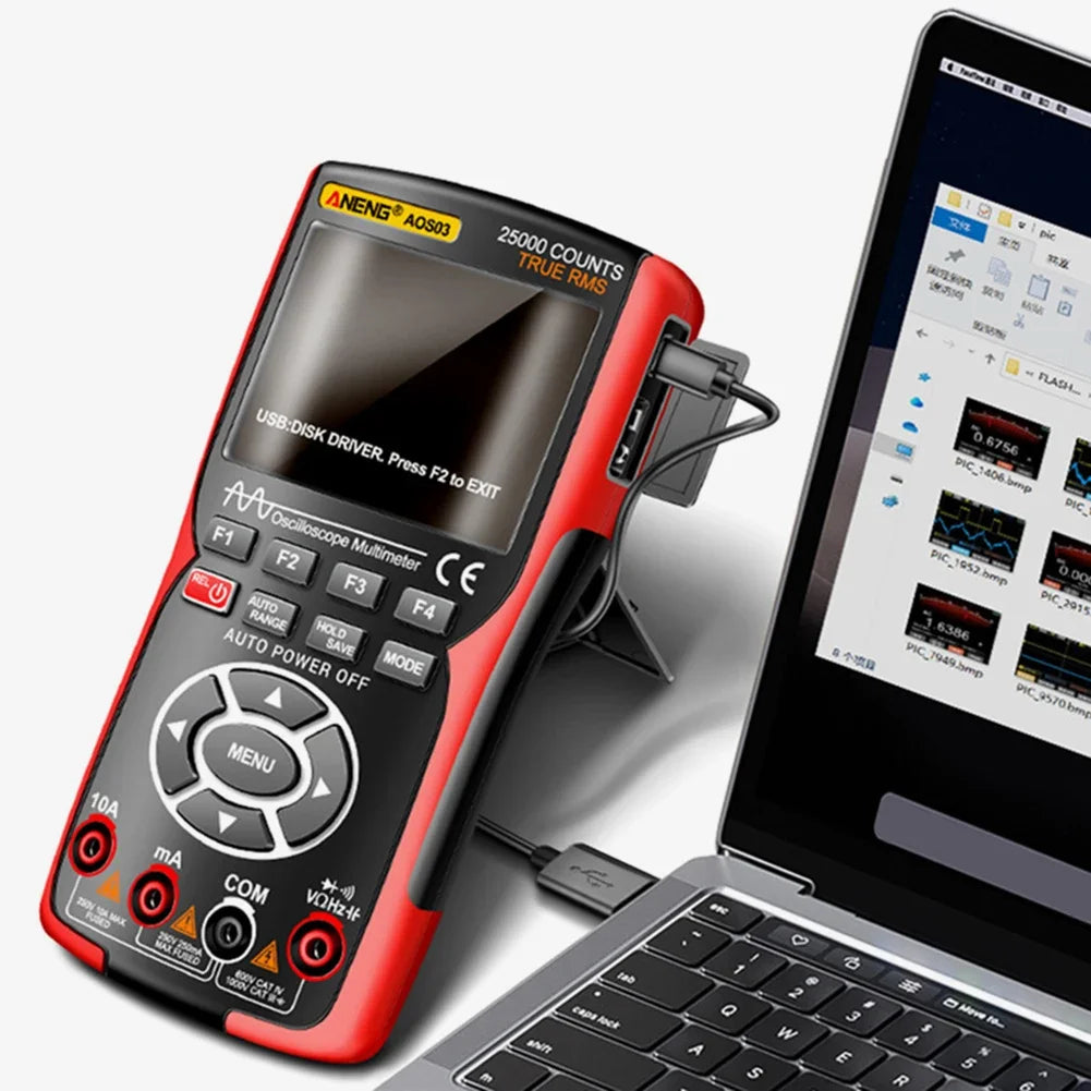 Digital Handheld Automotive Oscilloscope Multimeter 2 Channel 50MHz with Waveform Output for Car Electrical Repair