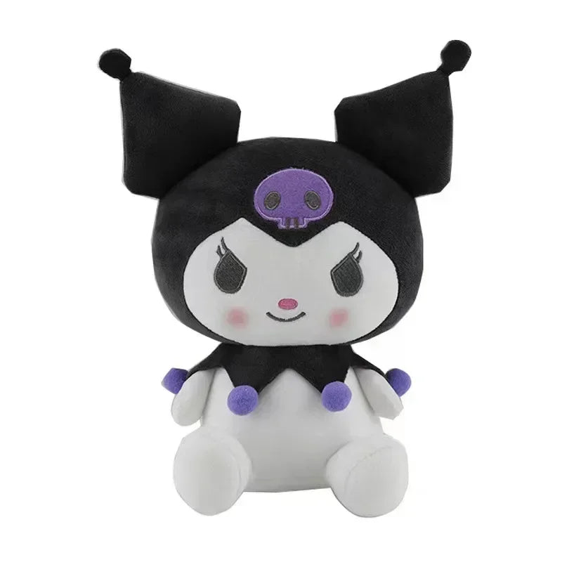 25CM Kawaii Sanrio Plush Doll Hello Kitty Cinnamoroll Kuromi Pochacco Stuffed Toy for Children Birthday Gift