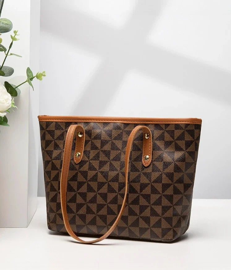 Large Capacity Women’s PU Leather Shoulder Tote Bag