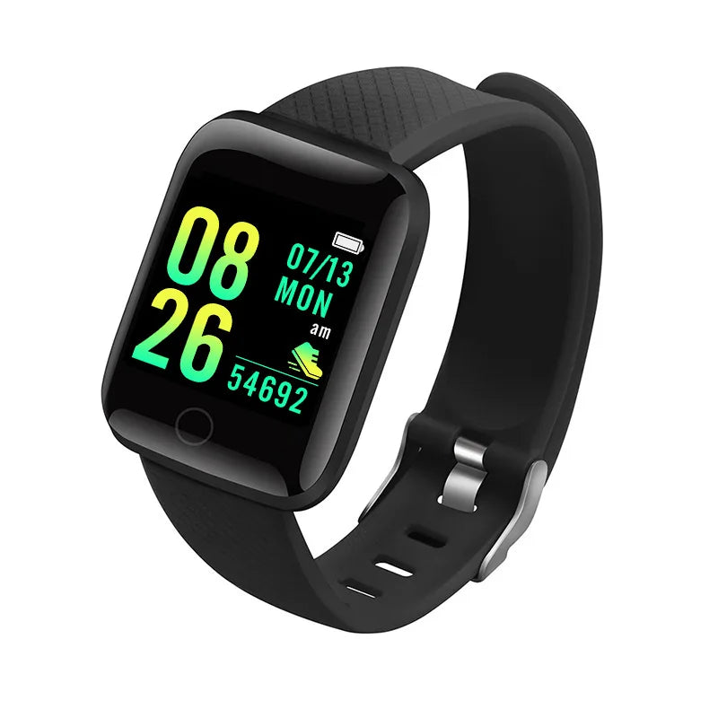 Unisex Smartwatch Fitness Monitor with Message Notifications for Android and iOS