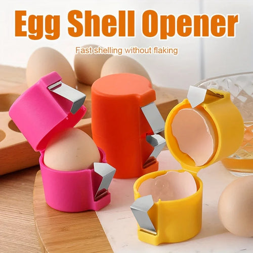 3pcs/1pc Stainless Steel Eggshell Separator Quick Egg Peel and Yolk Splitter Kitchen Baking Tool